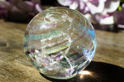 Illuminated Dichroic Rainbow Orb with Cremains
